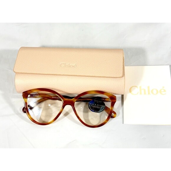 Chloe Havana Cat Eye Women Sunglasses Blue Light Photochromic CH0089S 001 New main image 8